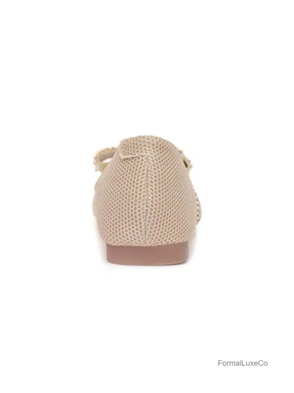 Women's Rhinestone Square Toe Ballet Flat Slip-On Walking Shoes